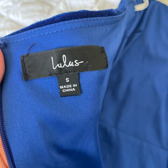 Lulu's Enchanting Touch Royal Blue Velour Velvet Halter Maxi Dress - Picture 12 of 15